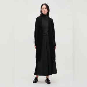COS Black Long Cardigan